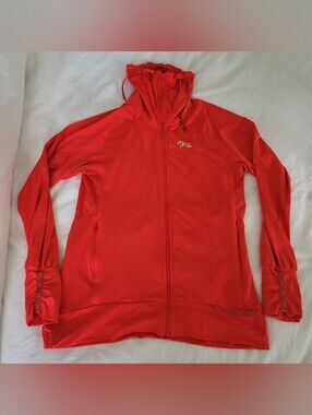 Chlorophylle Bright Coral Red Lightweight Full-Zip Athletic Jacket - Size Medium